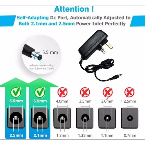 12v 5mm x 1 35mm - 2a, 1.35mm