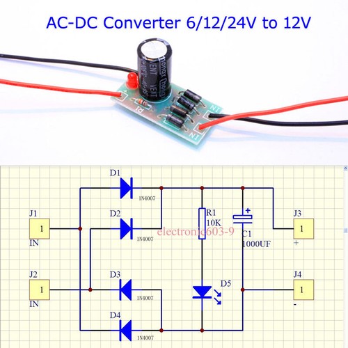 Converter 12 24v to - converter, 6/12/24v