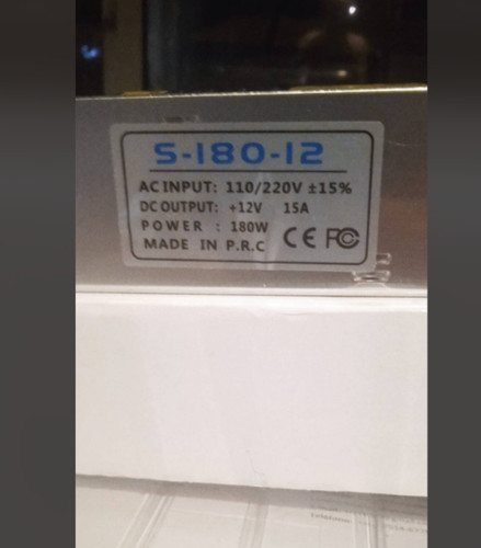 New 12v 15a - 180w, dc